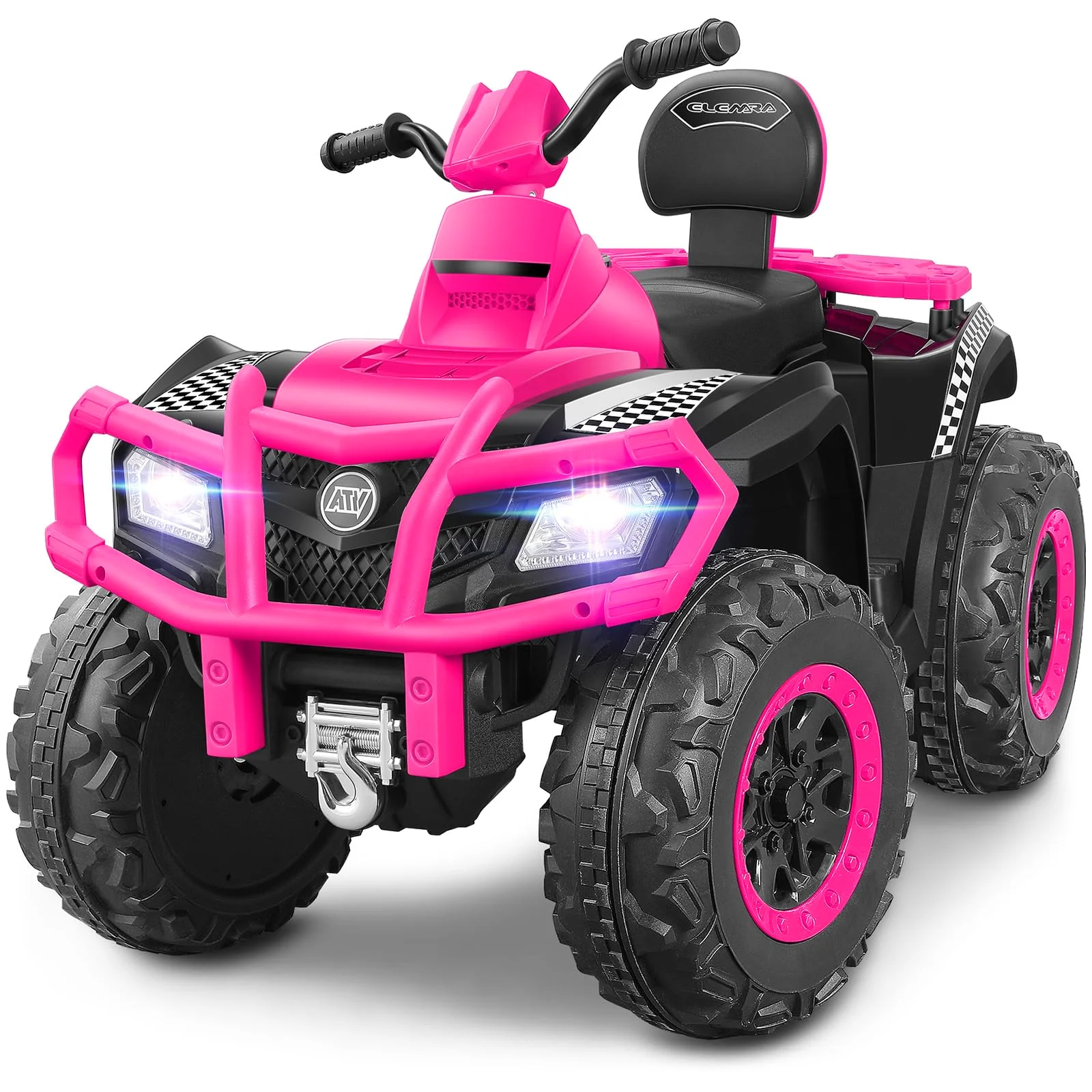 An ELEMARA twelve-volt two-seat ride-on quad